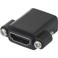 HDMI Adattatore [1x Presa HDMI - 1x Presa HDMI] Nero avvitabile