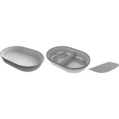 Pet bowl Set Kit ciotole per cibo o acqua Grigio 1 pz.