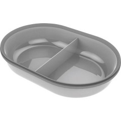 Pet bowl Split Ciotola per cibo o acqua Grigio 1 pz.