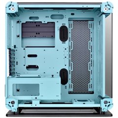 Full Tower PC Case Turchese compatibile LCS, finestra laterale, adatto per raffreddamento