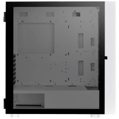 Midi-Tower PC Case Bianco 3 ventole LED pre-montate, compatibile LCS, finestra laterale,