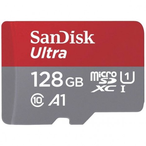 microSDXC Ultra 128GB (A1/UHS-I/Cl.10/140MB/s) + Adapter Mobile Scheda microSDXC 128 GB A1 Application