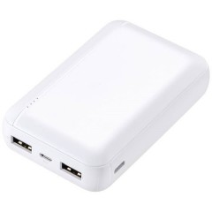 Power bank 10000 mAh Li-Ion USB-A, USB-C® Bianco Indicazione di stato