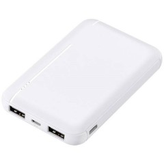 Power bank 5000 mAh Li-Ion USB-A, USB-C® Bianco Indicazione di stato