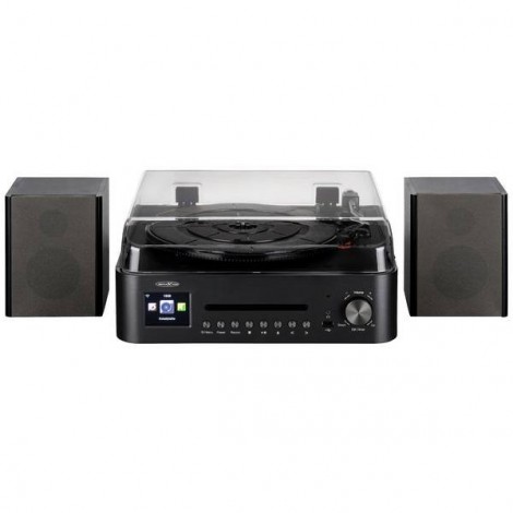 HIF2080 Sistema stereo AUX, Bluetooth, CD, DAB+, DLNA, Internetradio, Giradischi, Radioregistratore, FM, USB,