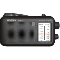 MMR-77 Radio per esterni AM, FM AM, FM Manovella, antispruzzo , torcia elettrica , ricaricabile Nero