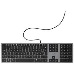 USB Tastiera Tedesco, QWERTZ, Macintosh Grigio