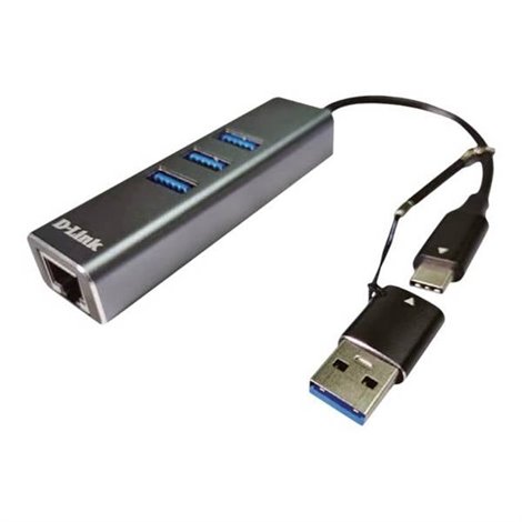 4 Porte Hub combinato USB Antracite