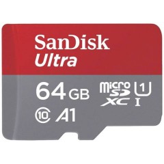 microSDXC Ultra 64GB (140MB/s A1 Cl. 10 UHS-I) + Adapter Tablet Scheda microSDXC 64 GB A1 Application