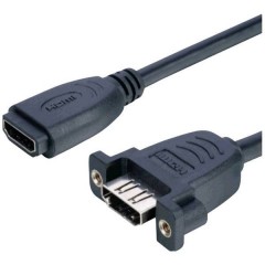 HDMI Cavo adattatore Presa HDMI-A 0.3 m Nero Cavo HDMI