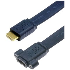HDMI Cavo adattatore Spina HDMI-A, Presa HDMI-A 0.3 m Nero Cavo HDMI