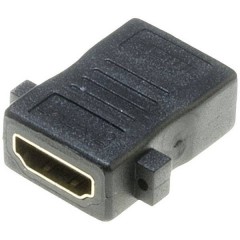 HDMI Adattatore [1x Presa HDMI - 1x Presa HDMI] Nero contatti connettore dorati