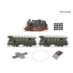 Kit di avviamento analogico H0: Locomotiva a vapore BR 80 con treno passeggeri