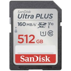 SDXC Ultra PLUS 512GB (Class10/V10/UHS-I/160MB/s) Scheda SDXC 512 GB Class 10, UHS-Class 1
