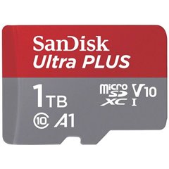 microSDXC Ultra PLUS 1TB (A1/UHS-1/Cl.10/160MB/s) + Adapter Scheda microSDXC 1 TB A1 Application Performance