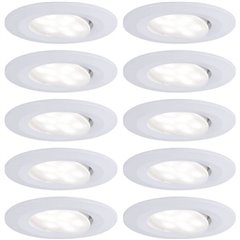 Lampada a LED da incasso per bagno Kit da 10 60 W Bianco opaco