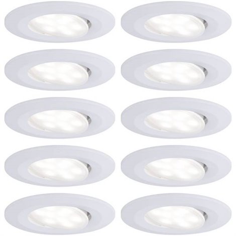 Lampada a LED da incasso per bagno Kit da 10 60 W Bianco opaco