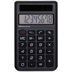 ECO 250 Calcolatrice tascabile Nero Display (cifre): 8 a energia solare (L x A x P) 60 x 98 x 12 mm