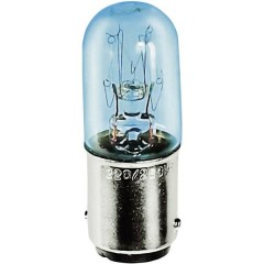 Mini lampadina tubolare 24 V 5 W BA15d Trasparente 1 pz.