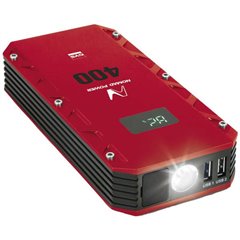 Sistema di accensione rapido Nomad-Power 400 Corrente davviamento ausiliaria (12 V)=500 A 2 x presa USB,