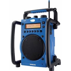 Radio da cantiere FM, AM AUX antispruzzo , antipolvere , antiurto , torcia elettrica Blu