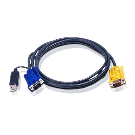 Aten Cavo per KVM USB/SPHD-15 mt. 3,0, 2L-5203UP Nero 3 metri