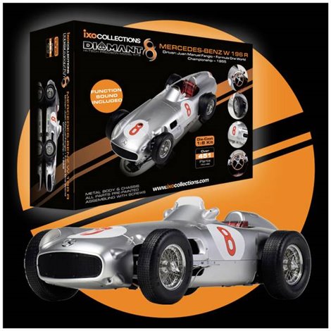 1:8 IXO Mercedes W196 Fangio #8 1:8 Automodello