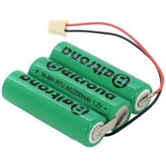 Pacco batteria 3x Stilo (AA) 3AA2200ESO con spina NiMH 3.6 V 1500 mAh