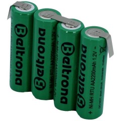 Pacco batteria 4x Stilo (AA) RTU4AAZ linguette a saldare a Z NiMH 4.8 V 2200 mAh