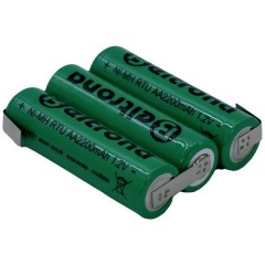 Pacco batteria 3x Stilo (AA) RTU3AAZ linguette a saldare a Z NiMH 3.6 V 2200 mAh
