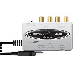BEHRINGER UCA202 U-CONTROL INTERFACCIA AUDIO USB SILVER 48KHZ PC MAC + USCITA OTTICA S/PDIF + SOFTWARE