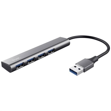 Halyx-4-port 1+4 Porte USB 3.1 Gen 1-Hub Grigio scuro