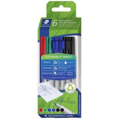 Penna per lucidi da proiezione Lumocolor® non-permanent pen 316 Rosso, Blu, Verde, Nero