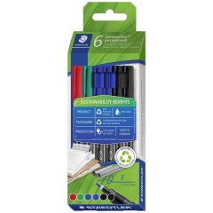Penna per lucidi da proiezione Lumocolor® permanent pen 318 Rosso, Blu, Verde, Nero