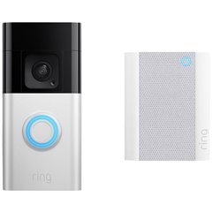 Video citofono IP Video Doorbell + Chime (2nd Gen) WLAN Nickel (raso), Nero