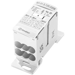 Distributore Bianco 8 poli 16 mm² 125 A 1000 V/AC, 1500 V/DC Tipo di conduttore = L, N, PE