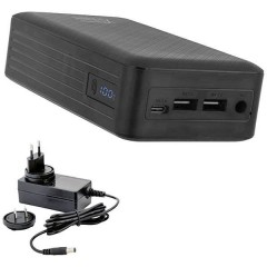 XT-27000 DC AO PA Power bank 26800 mAh Li-Ion USB, USB-C®, Presa DC 3,5 mm Nero