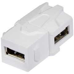 USB Adattatore [1x Presa A USB 2.0 - 1x Presa A USB 2.0] Bianco