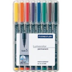 Penna per lucidi da proiezione Blu, Marrone, Giallo, Verde, Arancione, Rosso, Nero, Violetto
