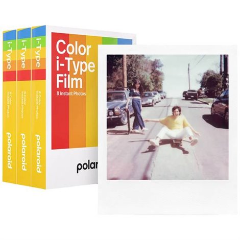 i-Type Color Film Triple Pack 3x8 Pellicola per stampe istantanee Bianco, colorato