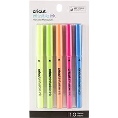 Explore/Maker Infusible Ink Medium Point 5-Pack Brights Set di pennini Rosa neon, Blu neon, Arancione Neon ,