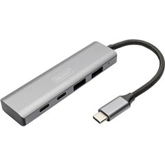 4 Porte USB 3.1 Gen 1-Hub Contenitore in alluminio Grigio scuro