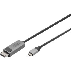 DisplayPort / USB-C® Adattatore [1x USB-C® - 1x Spina DisplayPort] Nero Schermato, tondo 1 m