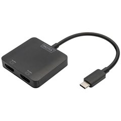 HDMI / USB-C® Adattatore [1x USB-C® - 2x Presa HDMI] Nero predisposto HDMI, HDMI ad alta velocità,