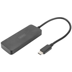 DisplayPort / USB-C® Adattatore [1x USB-C® - 3x Presa DisplayPort] Nero senza presa di carica, Ultra