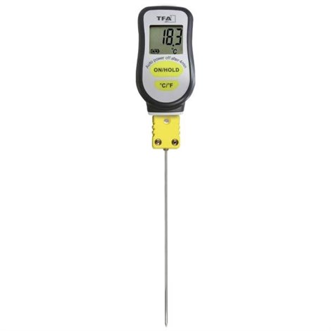 Termometro a penetrazione Campo di misura temperatura -20 fino a 300°C Sensore tipo K in pochi secondi,
