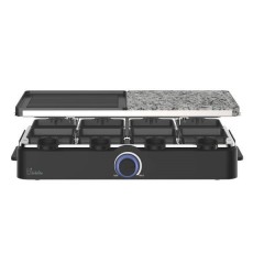 grill 950 Raclette Rivestimento antiaderente, Protezione da surriscaldamento, Spia luminosa, 8 vaschette Nero
