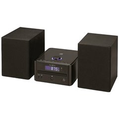 HIF79FM Sistema stereo FM, Bluetooth, USB, MP3, CD, AUX, incl. telecomando, incl. Speaker box Nero