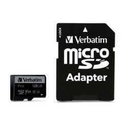 MICRO SDXC CARD PRO UHS-3 128GB CLASS 10 INCL ADAPTOR Scheda microSDXC 128 GB UHS-Class 3 antiurto,