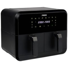 Doppia friggitrice 2400 W Funzione aria calda, con display , Funzione timer, Rivestimento 